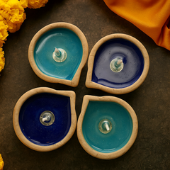 Mystic Glow Diya Candle Set of 4
