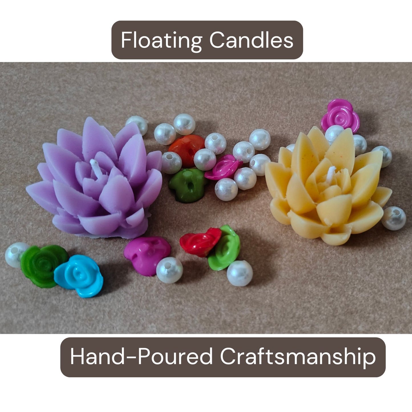 Designer Floating Soy Wax Candles- Set of 4
