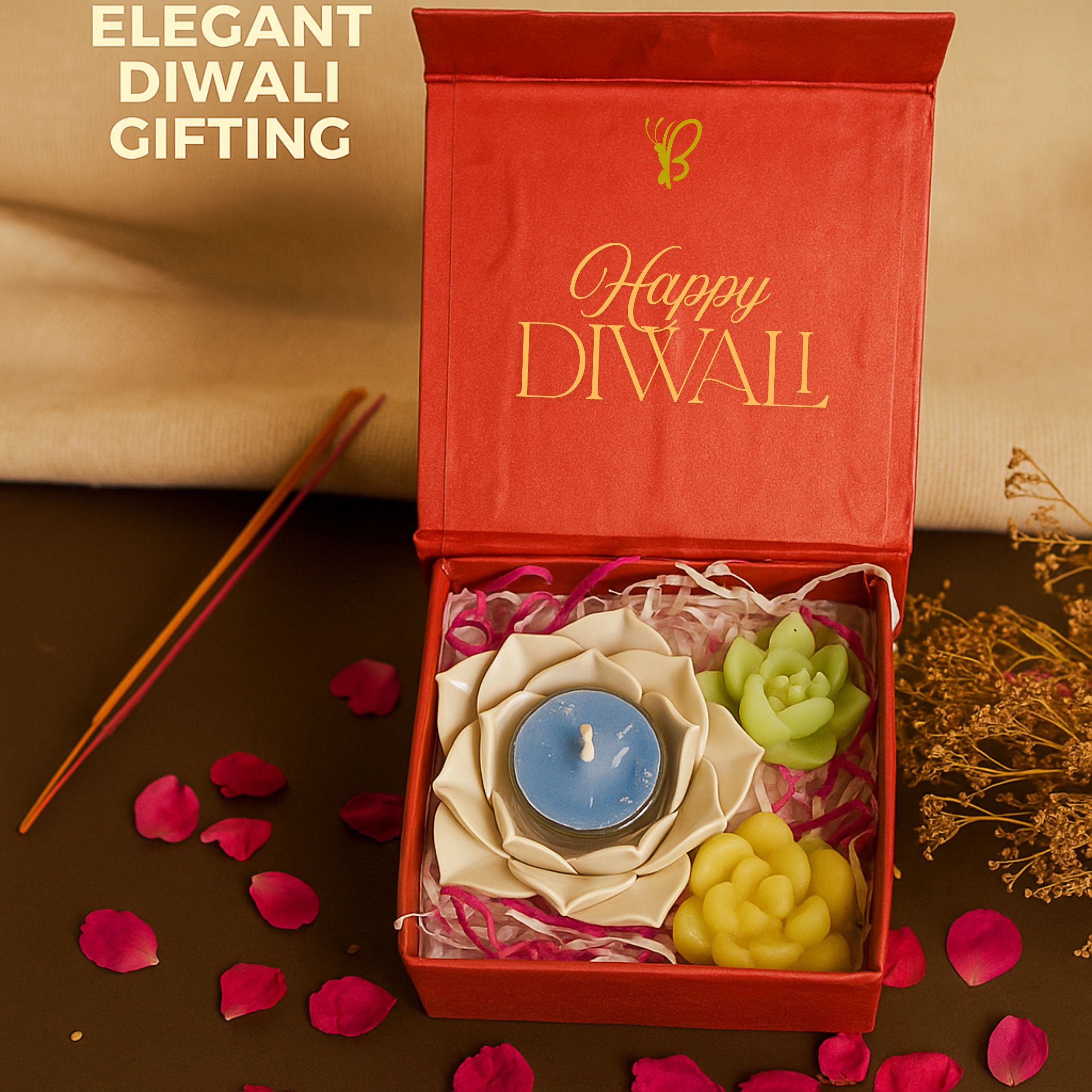 handcrafted Lotus Tranquil – Elegant Diwali Gift Box
