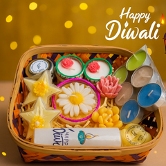 handcrafted Radiant Petals – Diwali Candle Gift Box