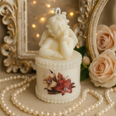 front view of Soy Angel Candle