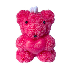 Front view of Soy Teddy Candle