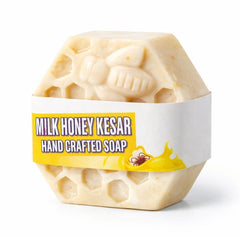 Milk, Honey & Kesar Handcrafted Soap