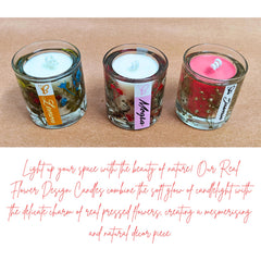 Petal Glow Jar Candle with three different scents
