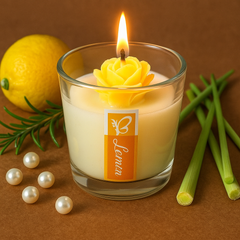vegan lemon Sweet Bloom Soy Candles