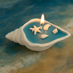 vegan Ceramic Sea Shell Candle
