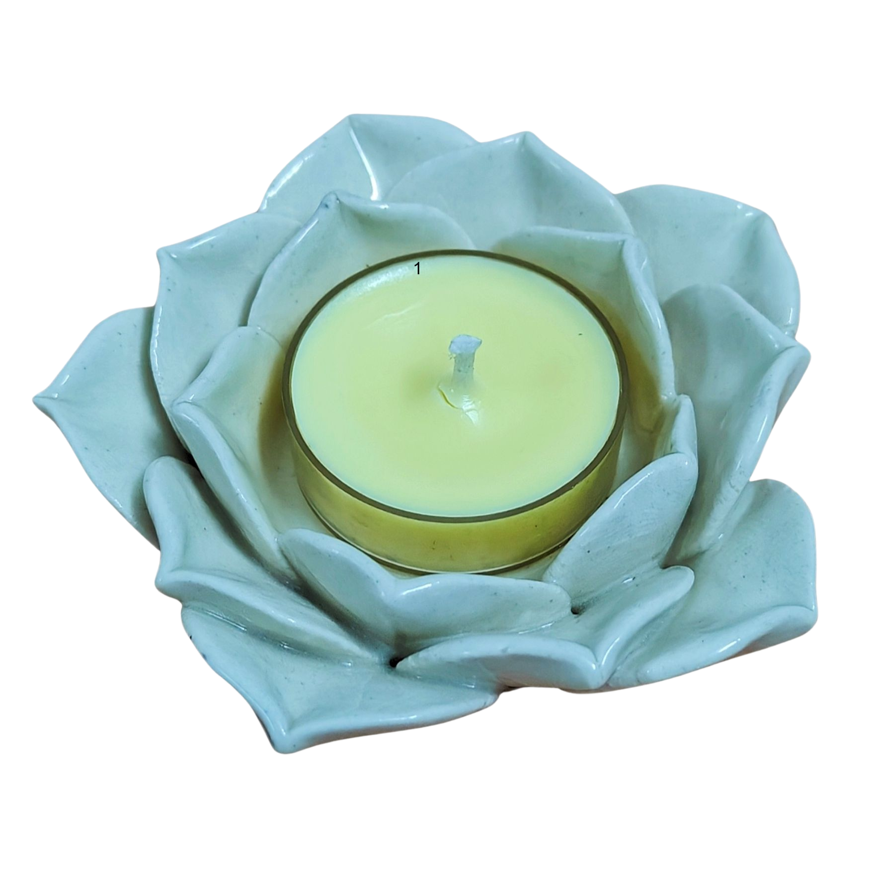 Ceramic lotus candle
