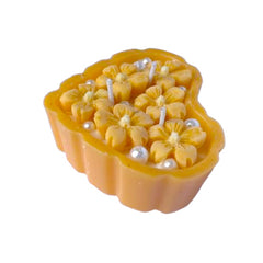 Golden Blossom Heart Candle