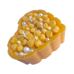 Golden Blossom Heart Candle
