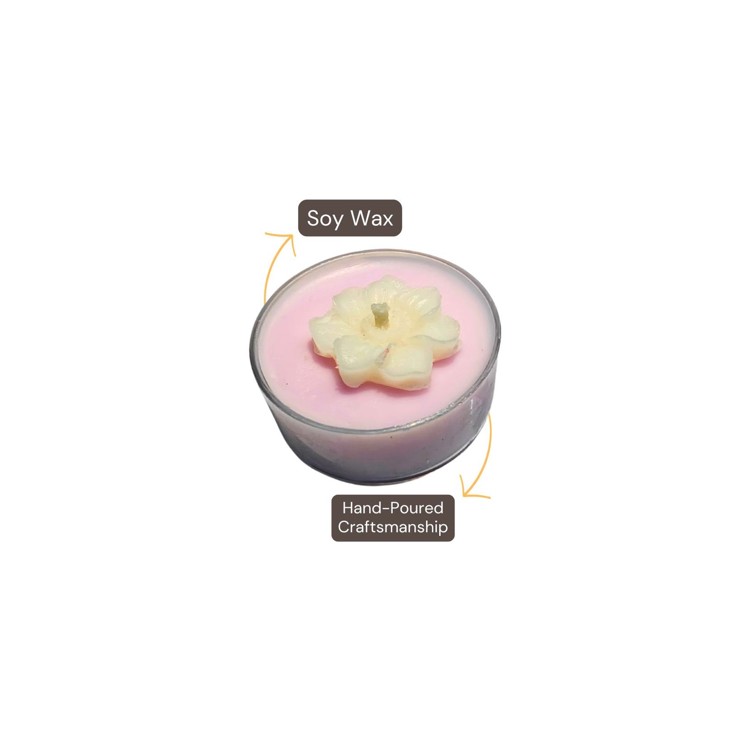 Designer Soy Wax Tea Candles Set of 4