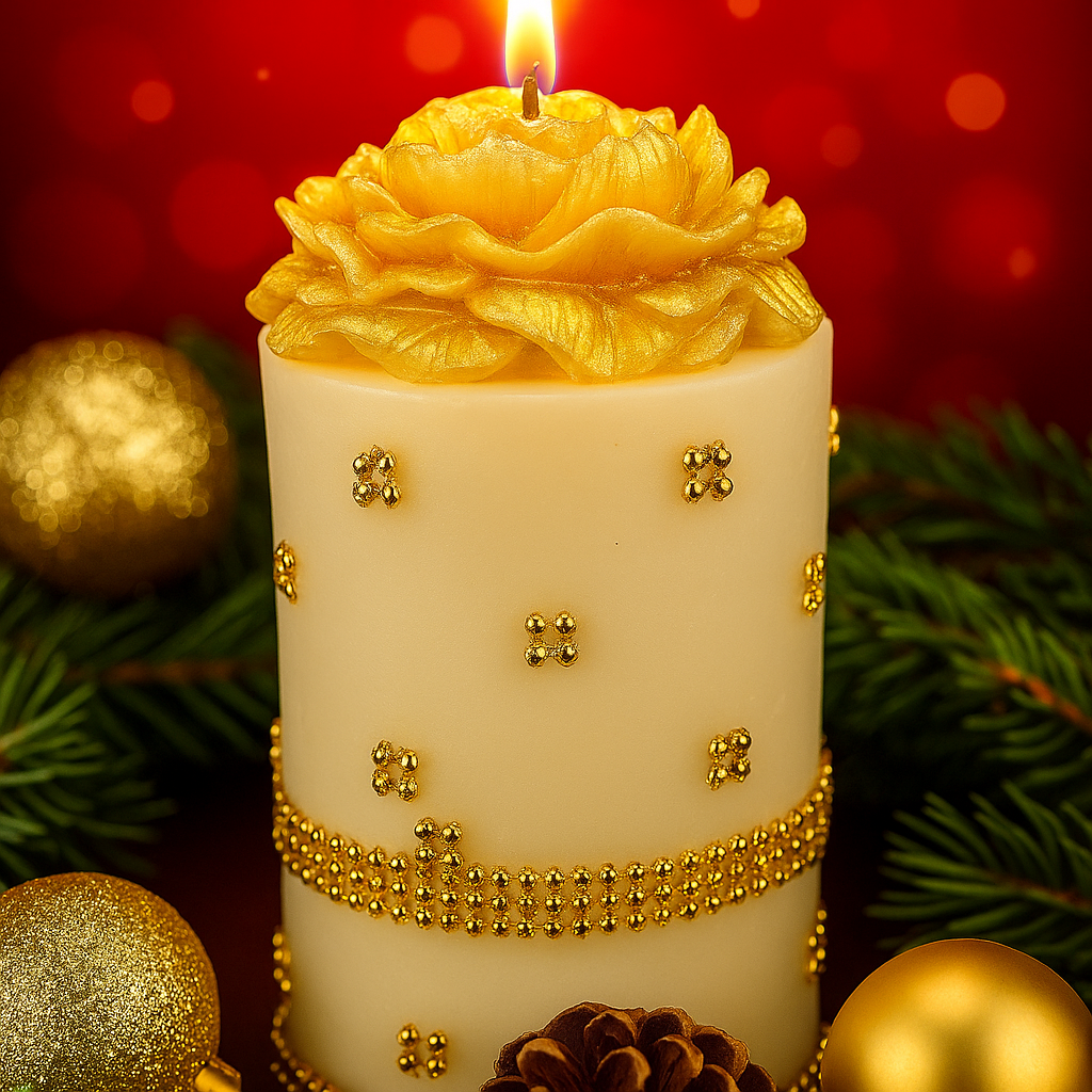 eco friendly gold Soy Artistic Pillar 