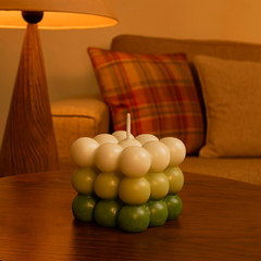 handcrafted large bubble candle